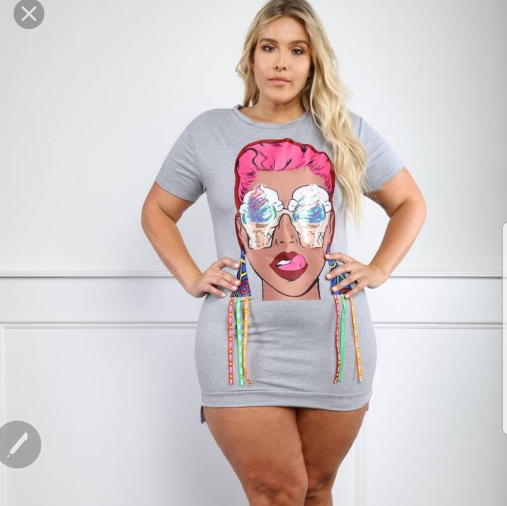 Ice cream hypnosis t shirt dress